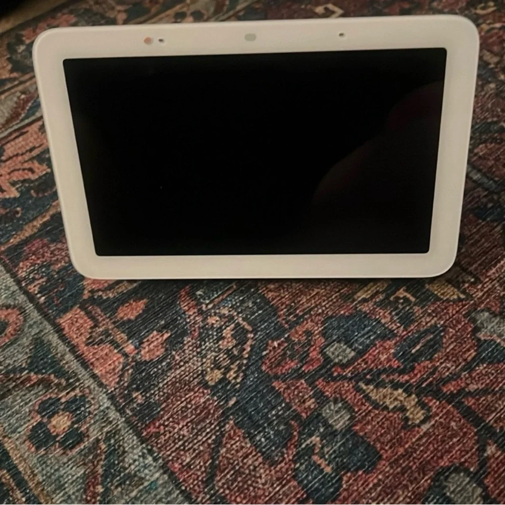 White Tablet with Black Screen